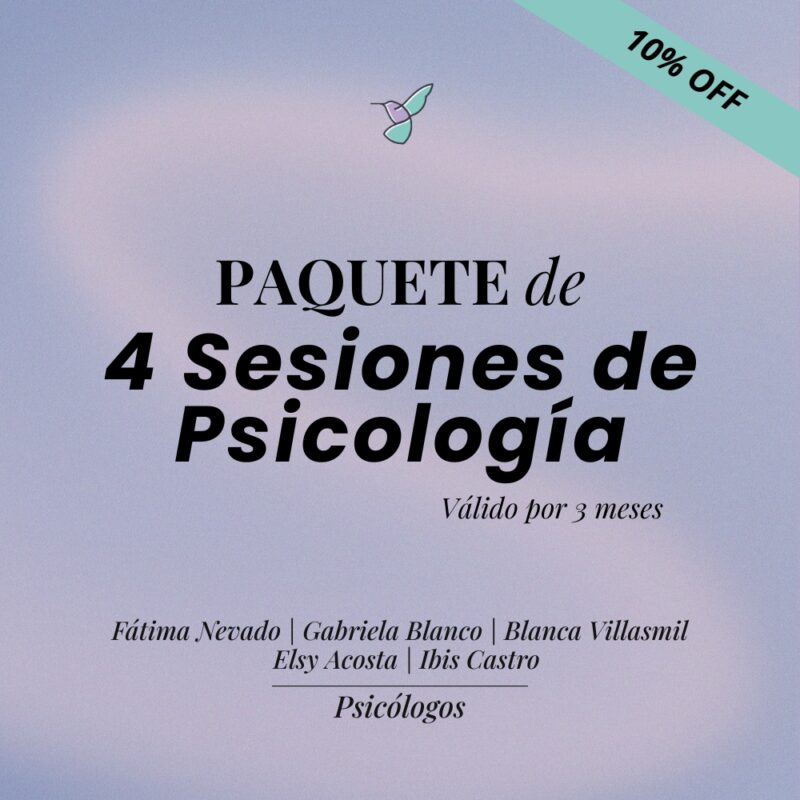 Paquete 4 Sesiones de Psicología